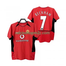 Manchester United BECKHAM 7 2004 Retro Maglia Prima 2002 Manica Corta